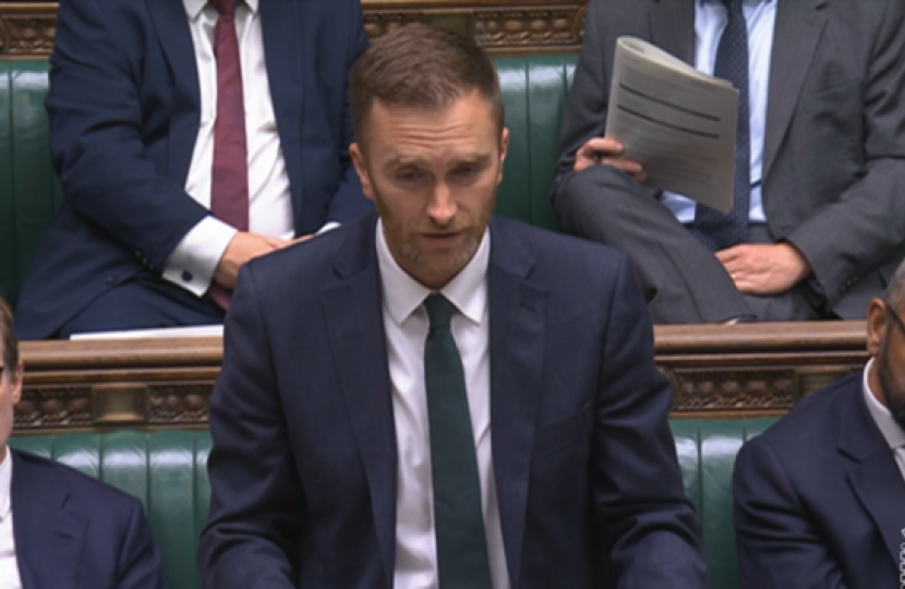 Matt Vickers MP at the despatch box