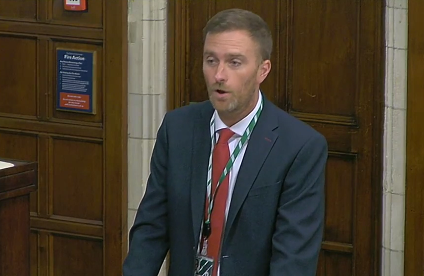 Matt standing at westminster hall debate