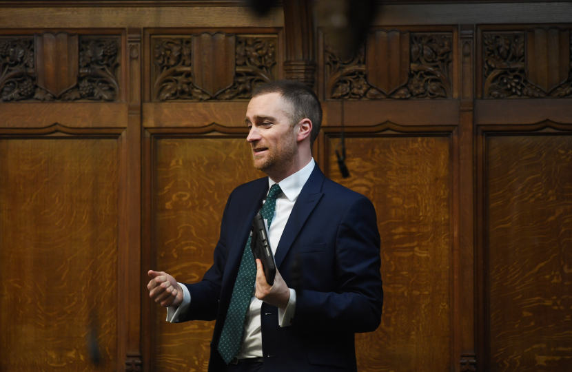 Matt Vickers MP in parliament