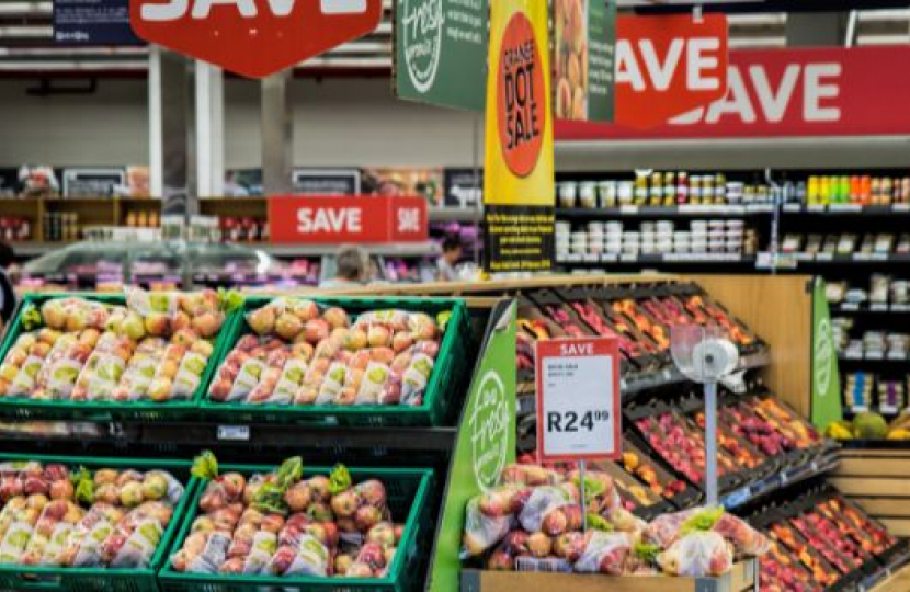 A supermarket with deals displayed