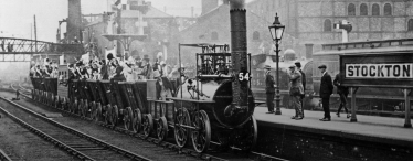 Locomotion No.1 arriving in Stockton