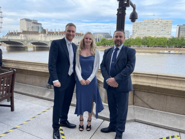 Matt with Lissie Harper and Sgt Andrew Fiddler