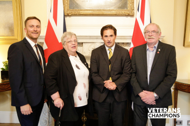 Matt Vickers MP with Jonny Mercer MP and volunteers, Lin and Rob.