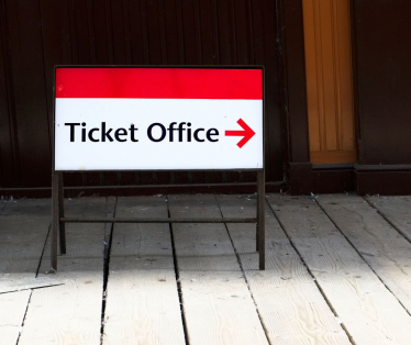 Ticket office sign