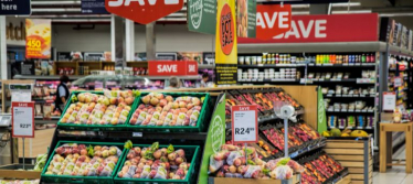 A supermarket with deals displayed